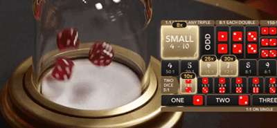 Dice shake and result